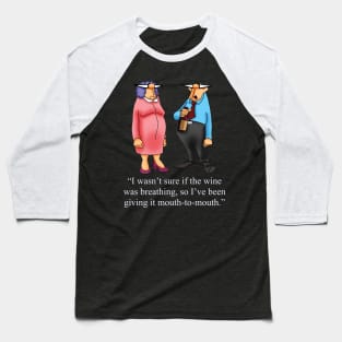 Funny Spectickles Wine Cartoon Humor Baseball T-Shirt